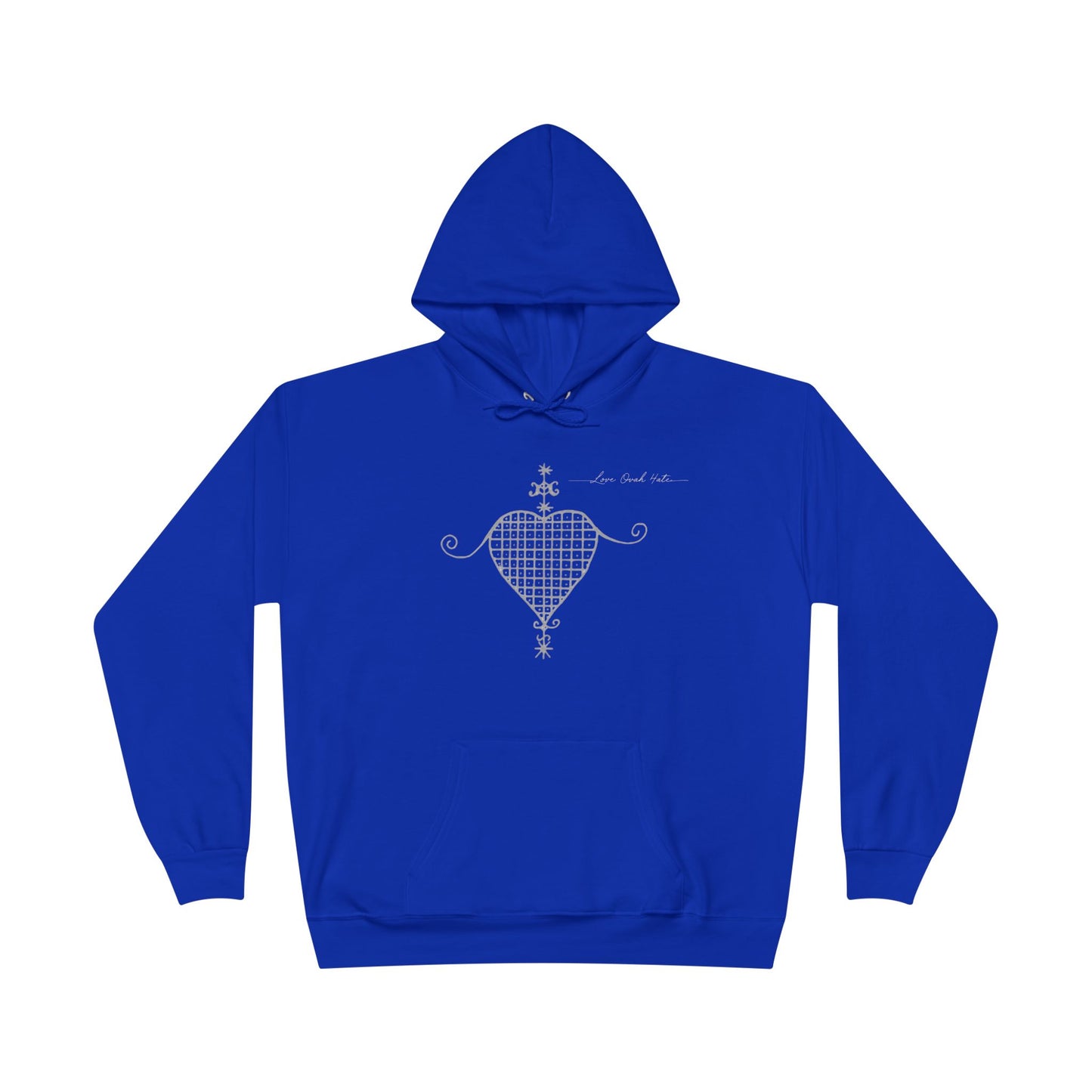 Love Ovah Hate Hoodie — Heart Grid Pullover