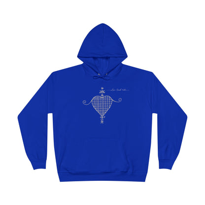 Love Ovah Hate Hoodie — Heart Grid Pullover