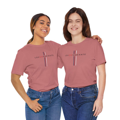 LOVEOVAHHATE Vertical Cross Graphic Tee