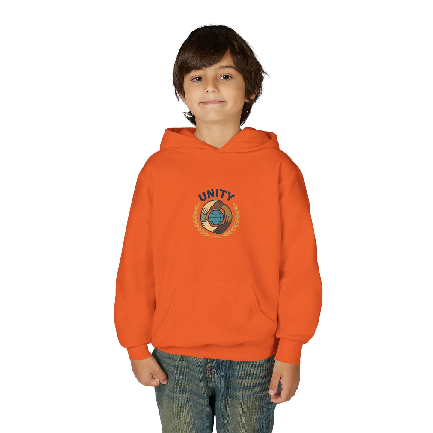 Youth Unity Globe Hoodie — 'Unity' Graphic Youth Hoodie