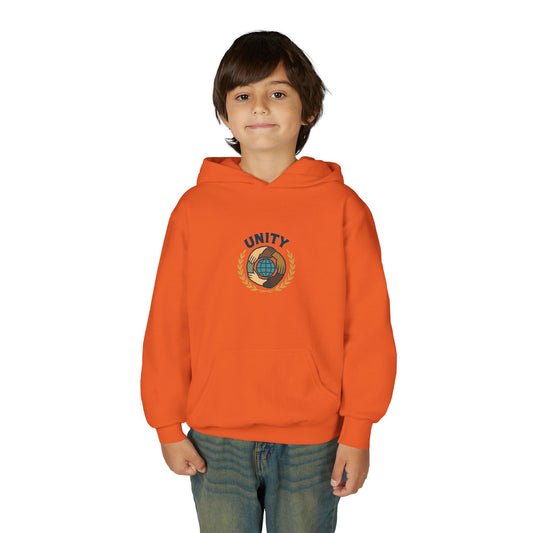 Youth Unity Globe Hoodie — 'Unity' Graphic Youth Hoodie