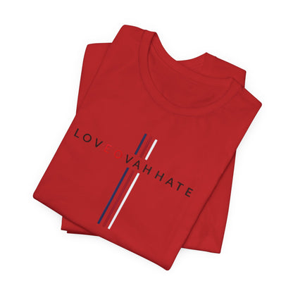 LOVEOVAHHATE Vertical Cross Graphic Tee