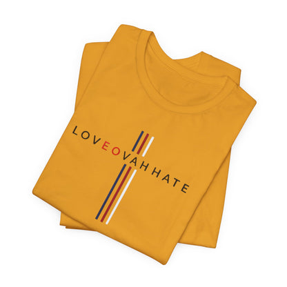 LOVEOVAHHATE Vertical Cross Graphic Tee