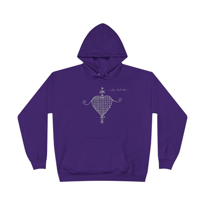 Love Ovah Hate Hoodie — Heart Grid Pullover