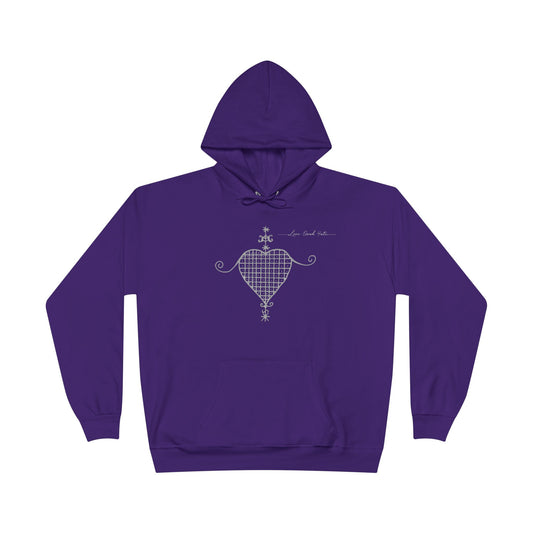 Love Ovah Hate Hoodie — Heart Grid Pullover