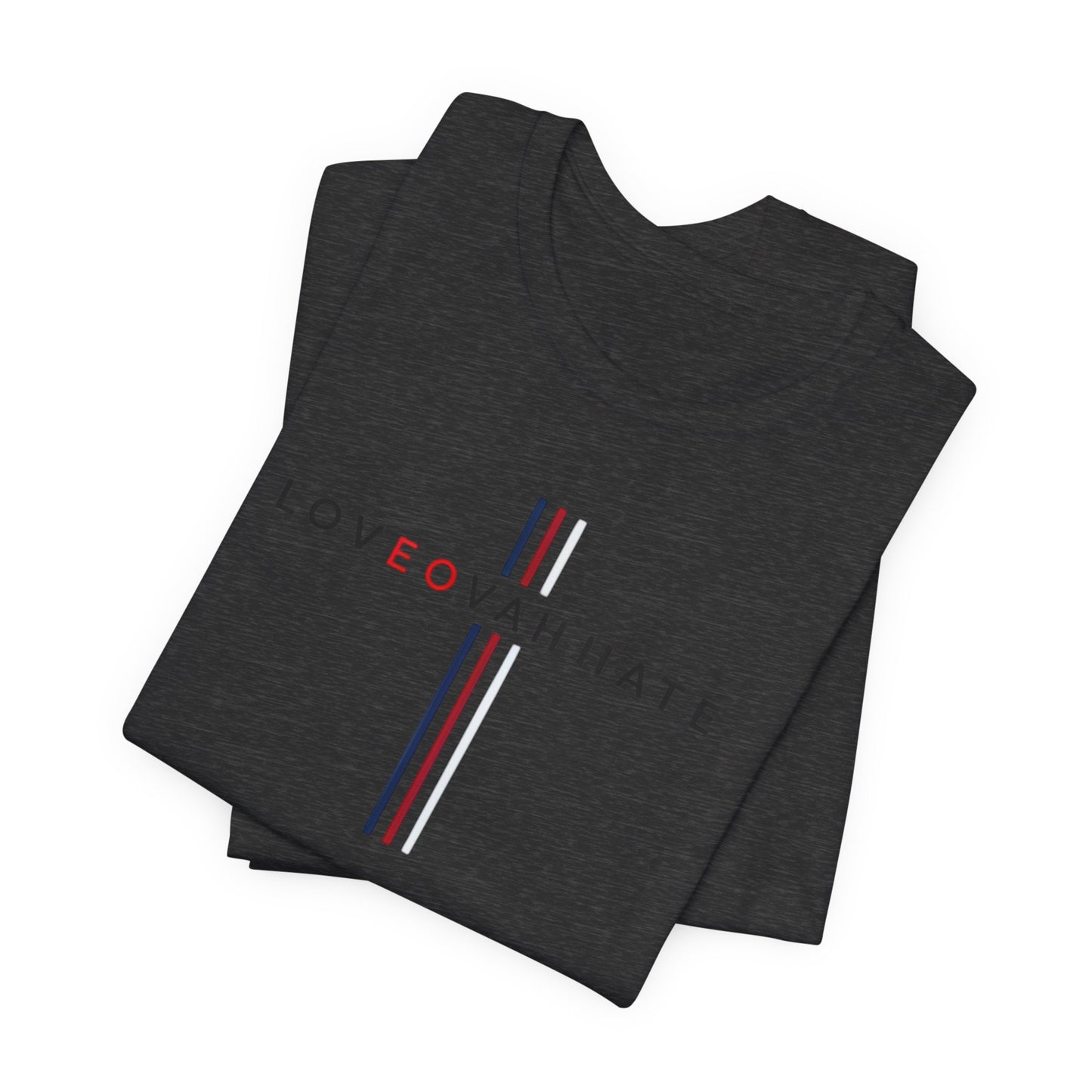 LOVEOVAHHATE Vertical Cross Graphic Tee