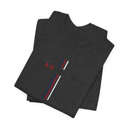 LOVEOVAHHATE Vertical Cross Graphic Tee