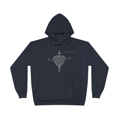Love Ovah Hate Hoodie — Heart Grid Pullover