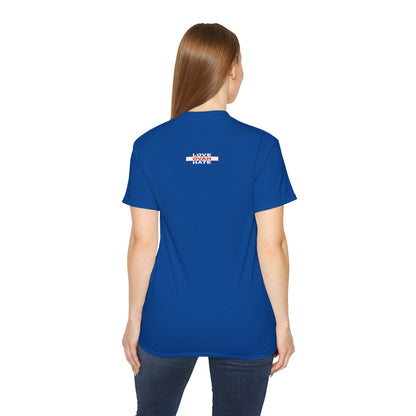 Baumwoll-T-Shirt Qualität Konstruktion gerippter Kragen Unisex Passform 