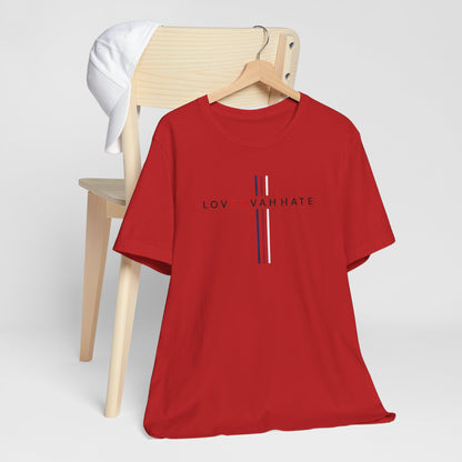 LOVEOVAHHATE Vertical Cross Graphic Tee