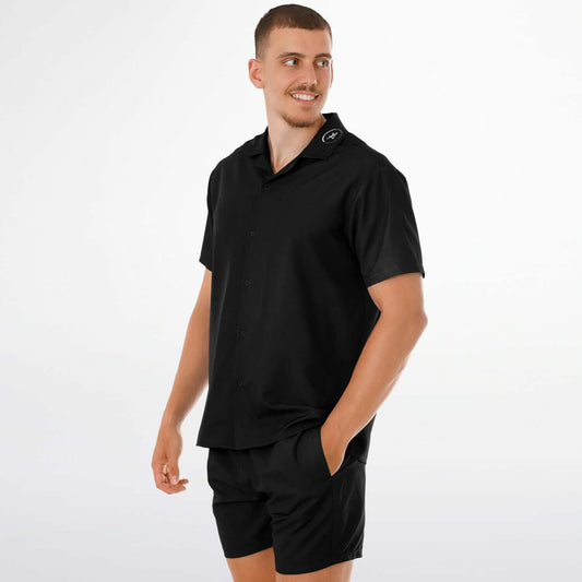 Casual yet polished short sleeve button-down shirt by L.O.H., designed for a comfortable fit. 
