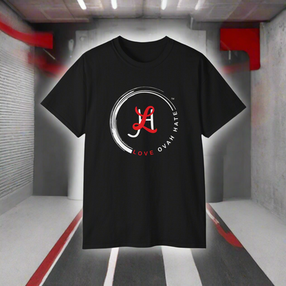 Baumwoll-T-Shirt Qualität Konstruktion gerippter Kragen Unisex Passform 