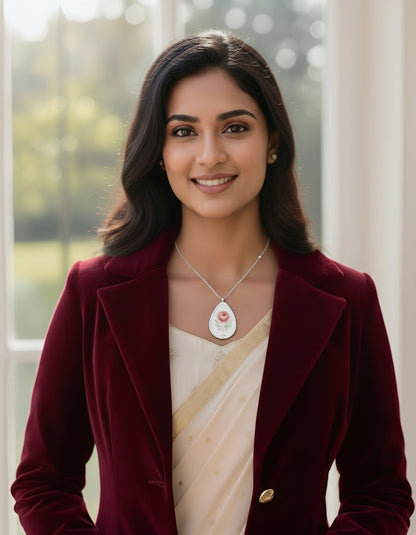 The Love Ovah Hate Oval Pendant Necklace