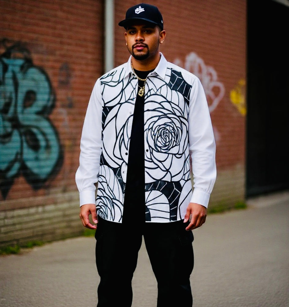 Men's Silk Long-Sleeved Shirt