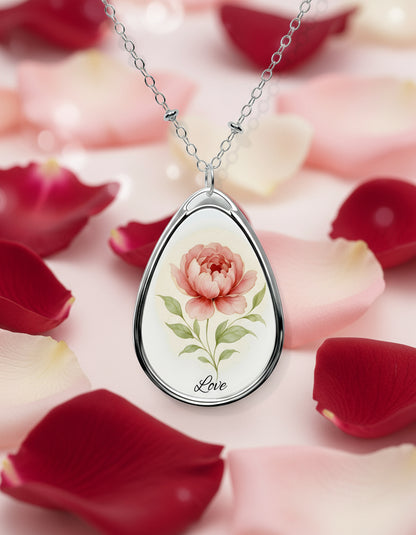 The Love Ovah Hate Oval Pendant Necklace