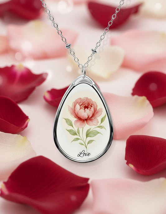 The Love Ovah Hate Oval Pendant Necklace