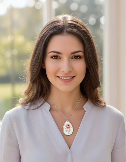 The Love Ovah Hate Oval Pendant Necklace