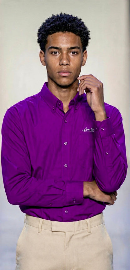 Love Ovah Hate Embroidered Long Sleeve Shirt