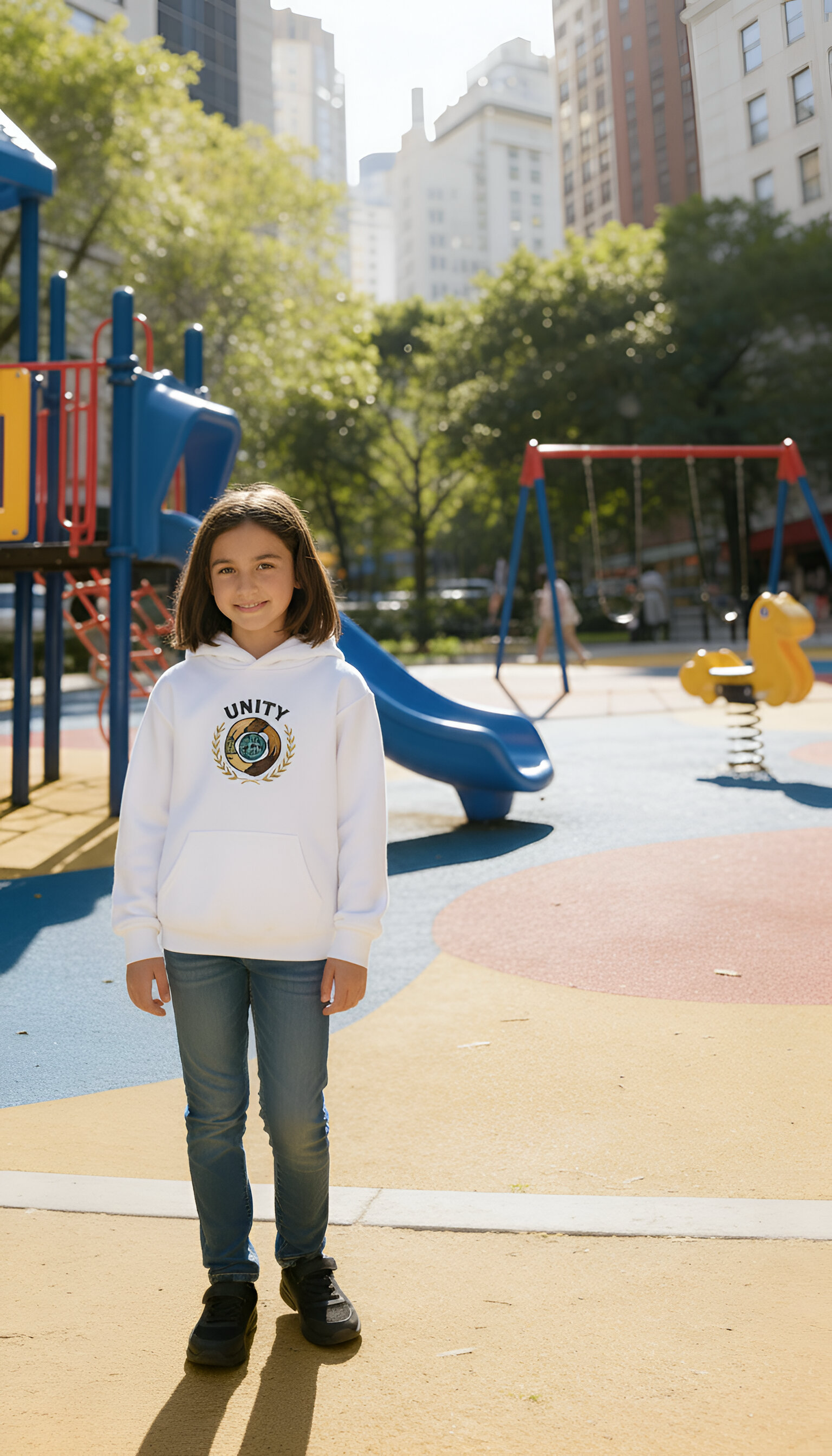 Youth Unity Globe Hoodie — 'Unity' Graphic Youth Hoodie