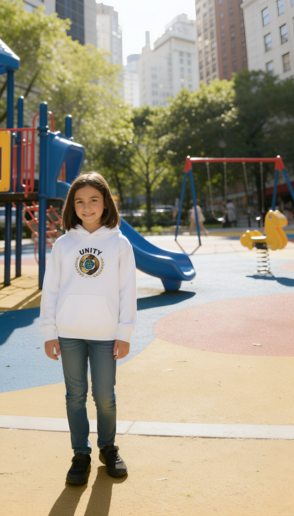 Youth Unity Globe Hoodie — 'Unity' Graphic Youth Hoodie