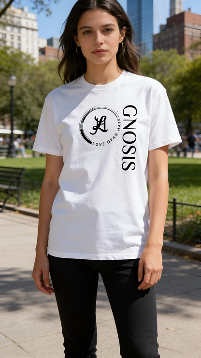 Gnosis Crew Tee — Love Ovah Hate Cotton T‑Shirt