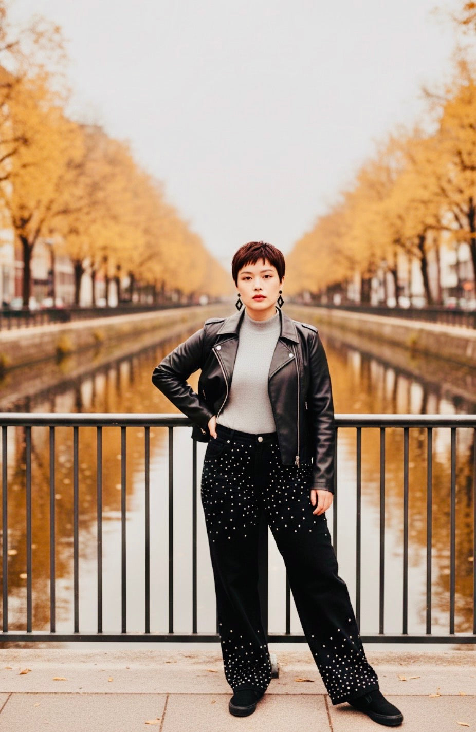 Love Ovah Hate Rhinestone Relaxed Straight-Leg Jeans