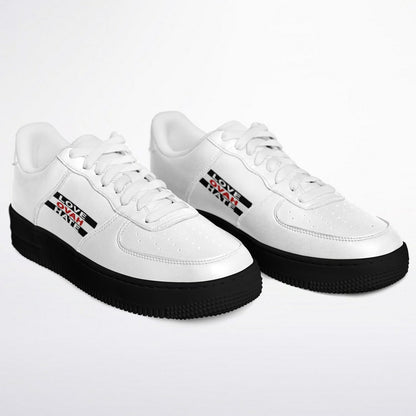 Side view of Core Low Shoes - L.O.H. in black and white design  