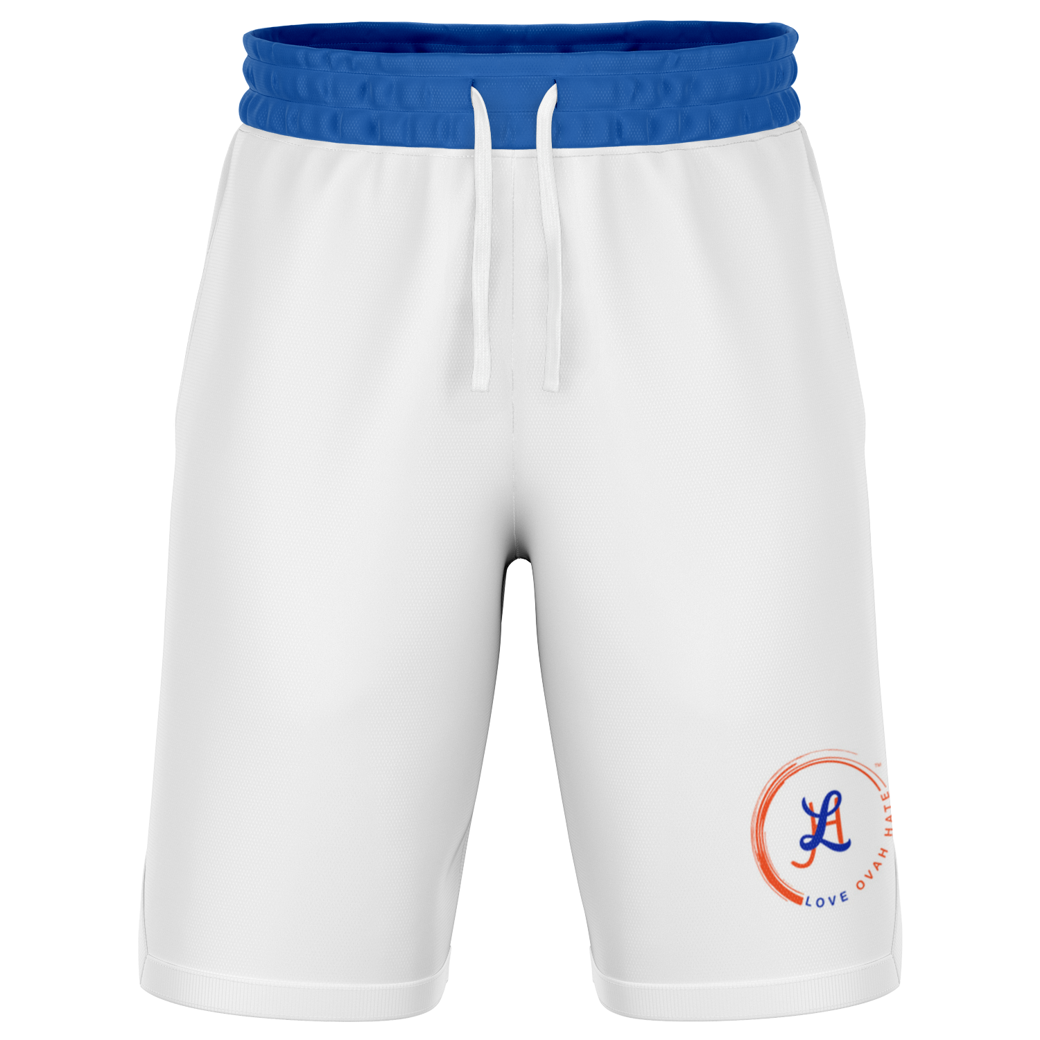 Fashion-forward basketball shorts with ribbed texture, made by L.O.H.
