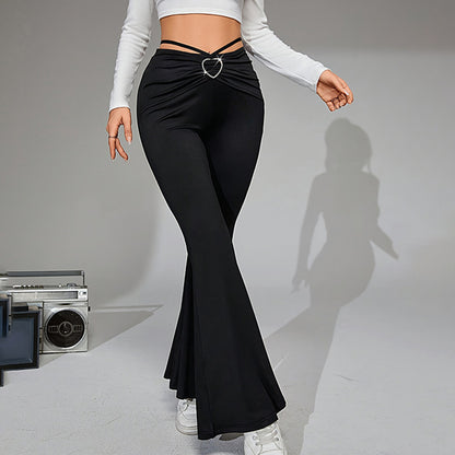 Women's Heart Buckle Slingback Pants